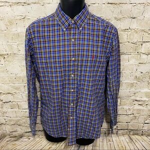 Ralph Lauren Blue Red Plaid Classic Fit Button Up